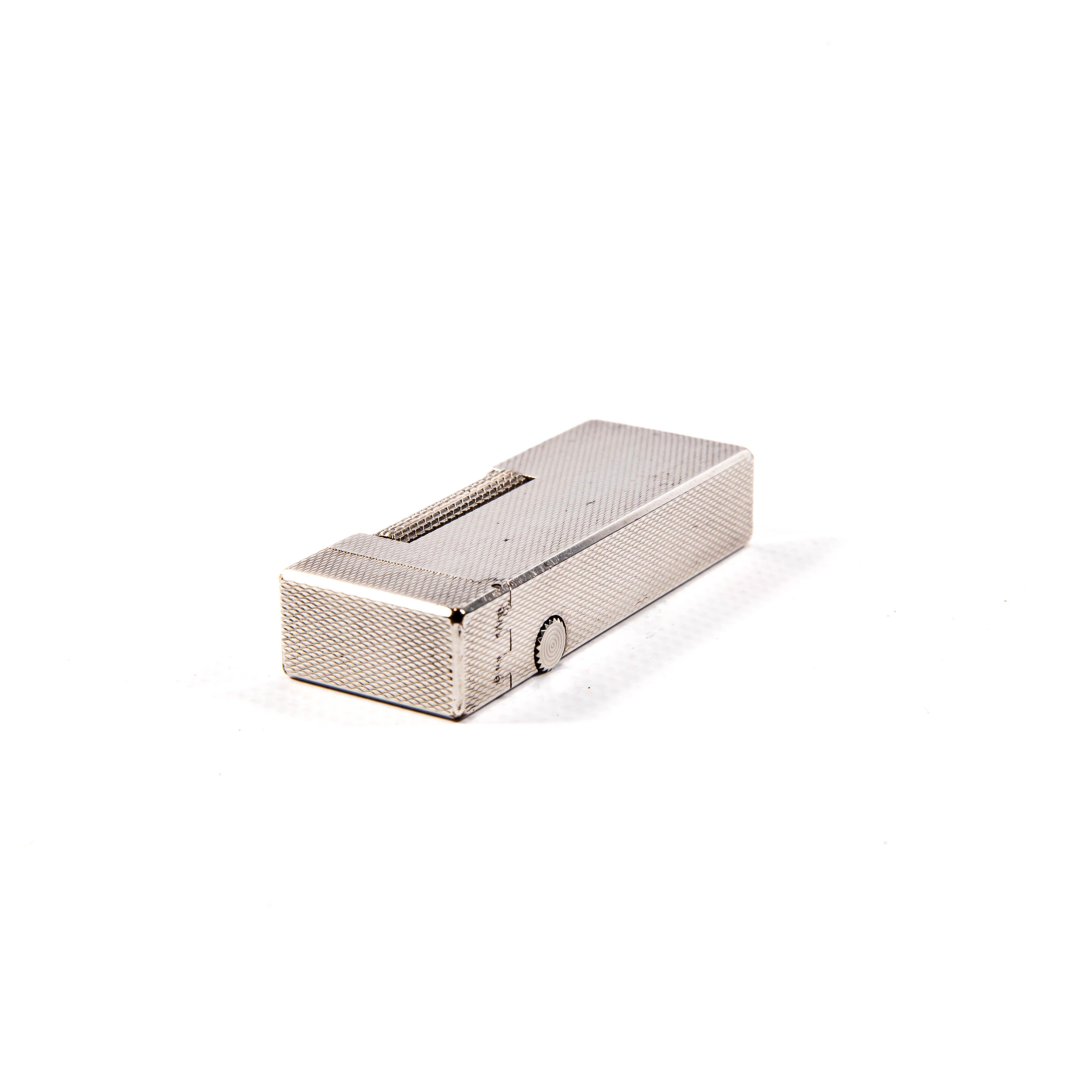 Vintage Silver Plated Dunhill Rollagas Lighter Fine Barley 1970s 4