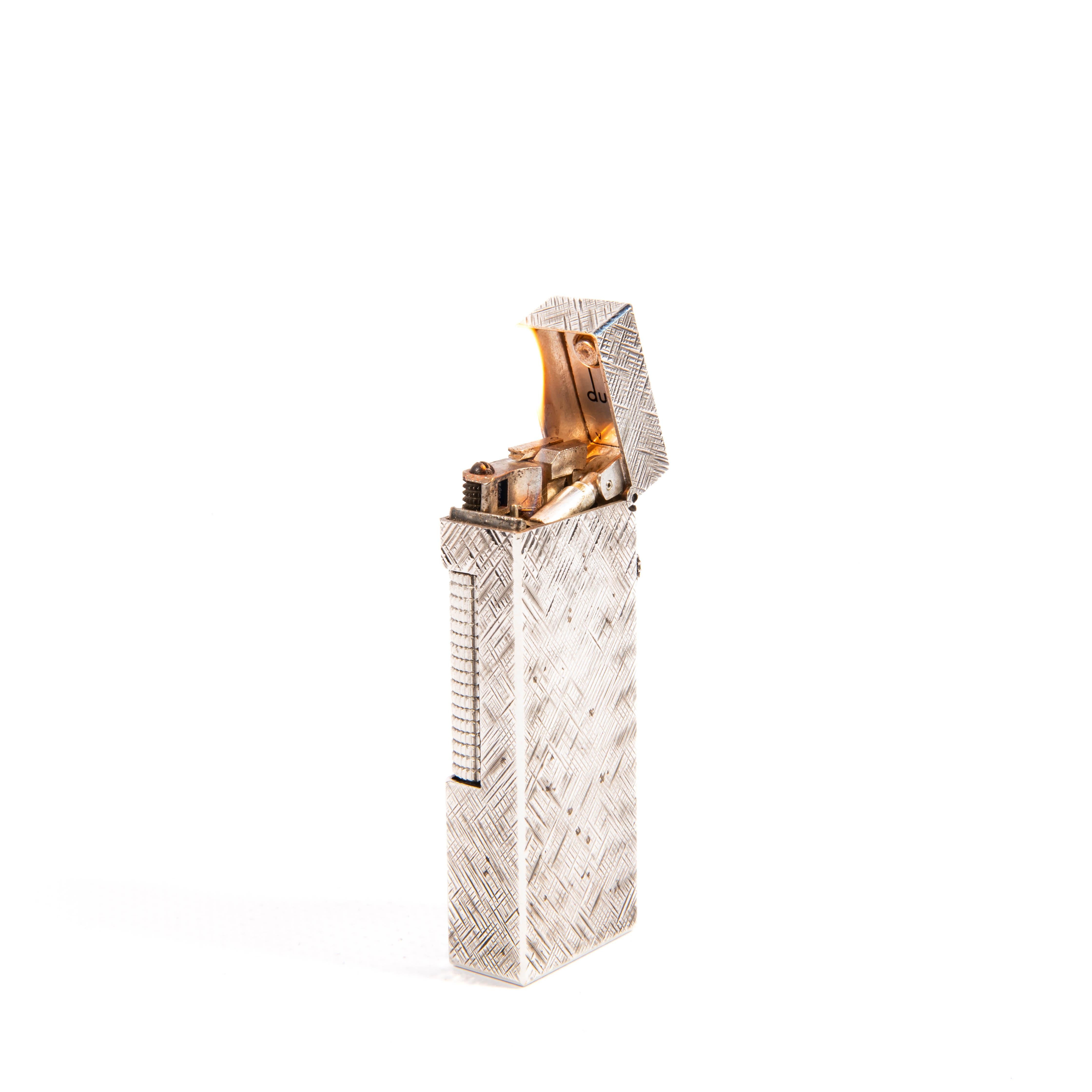 Vintage Silver Plated Dunhill Rollagas Lighter 