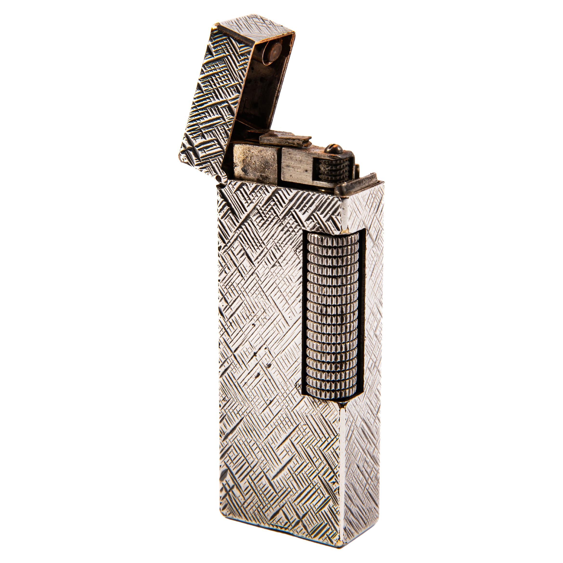 Encendedor Rollagas Florentino DUNHILL vintage plateado años 70