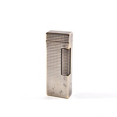 Vintage Silver Plated Dunhill Rollagas Lighter Hobnail 1970s