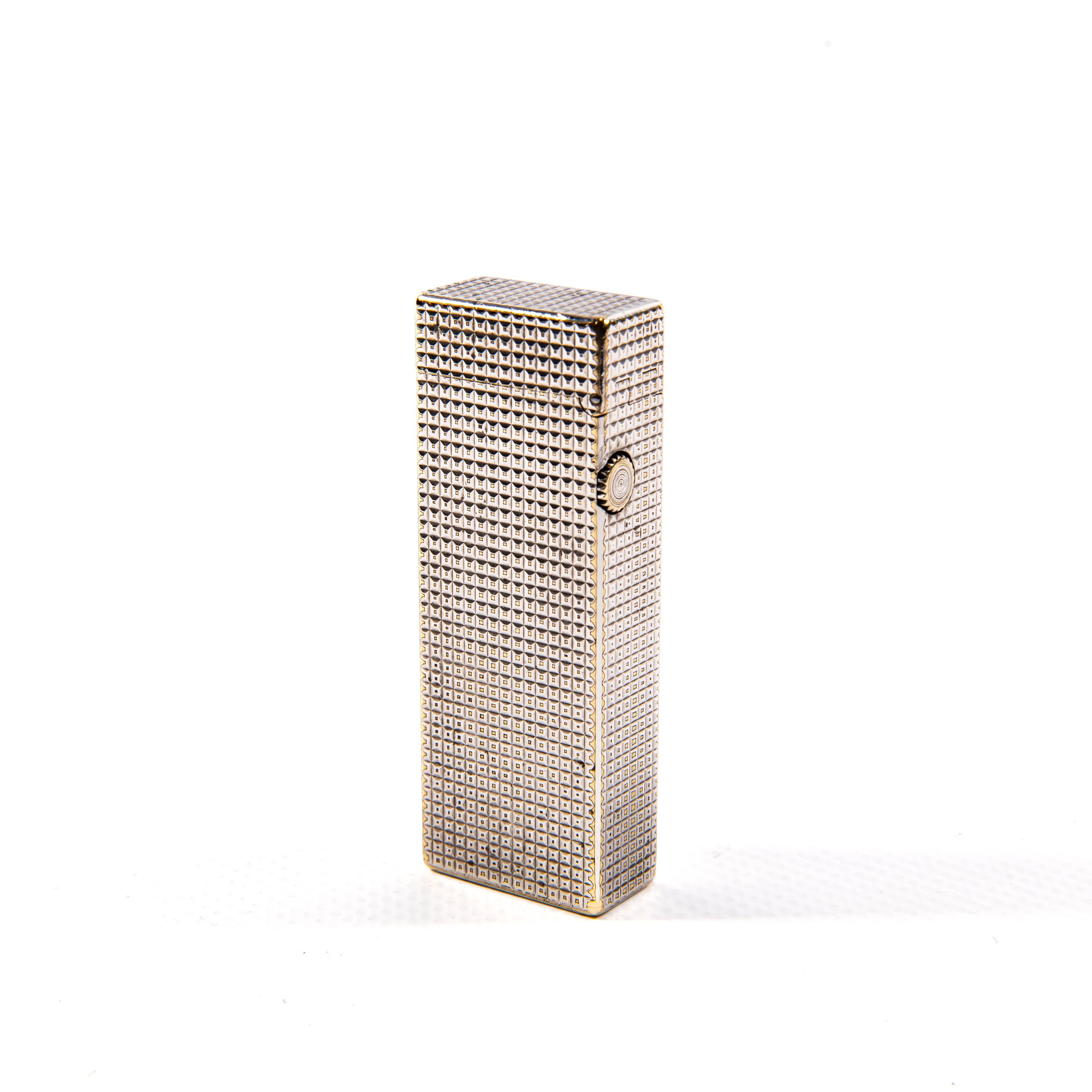 Versilberter Dunhill Rollagas-Leuchte, Hobnail, 1970er Jahre, Vintage für Damen oder Herren im Angebot
