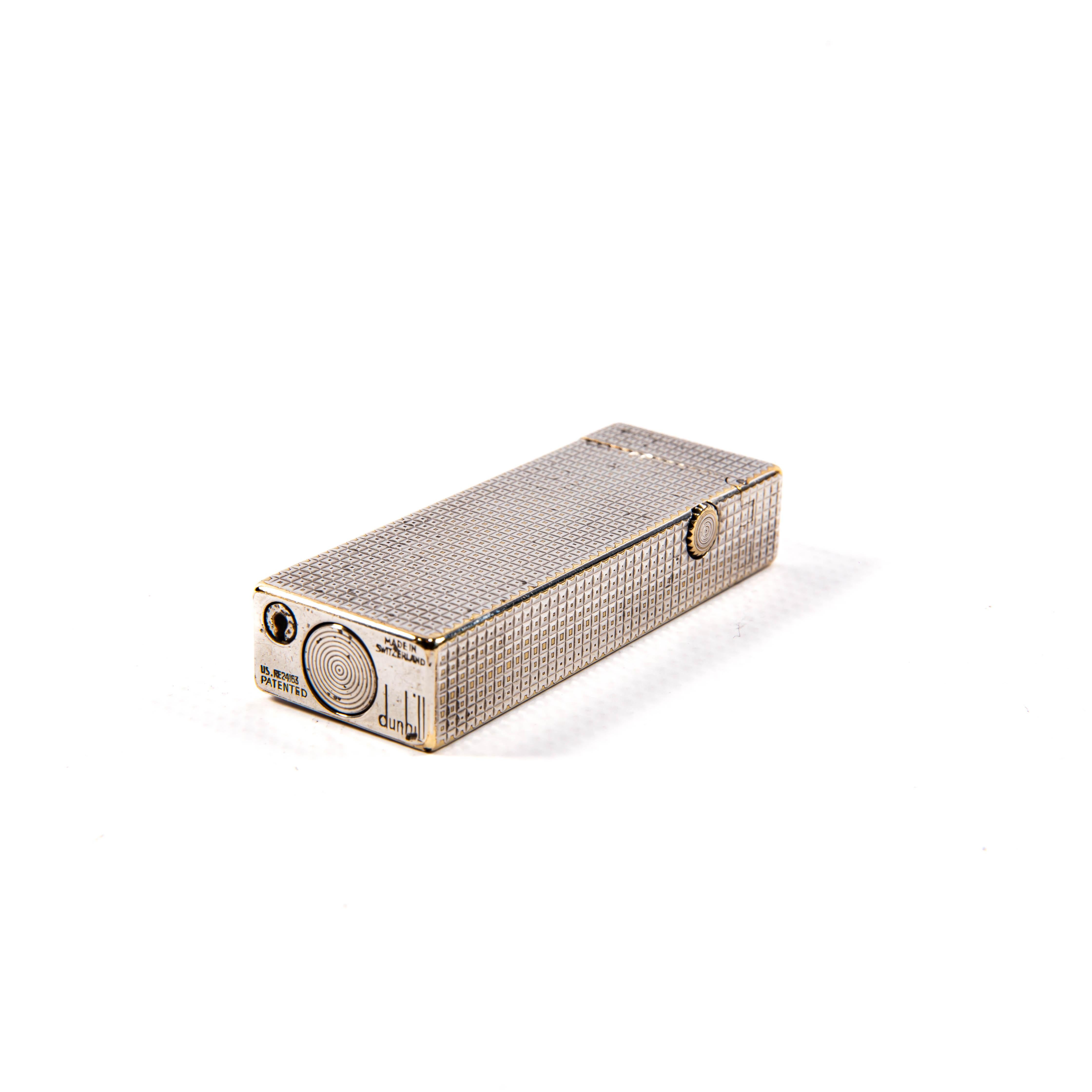 Versilberter Dunhill Rollagas-Leuchte, Hobnail, 1970er Jahre, Vintage im Angebot 5