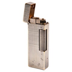 Encendedor Rollagas Hobnail plateado vintage Dunhill Años 70