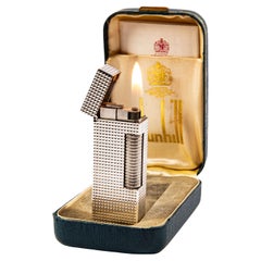 Encendedor Rollagas Hobnail Vintage DUNHILL Plateado en Caja Años 70