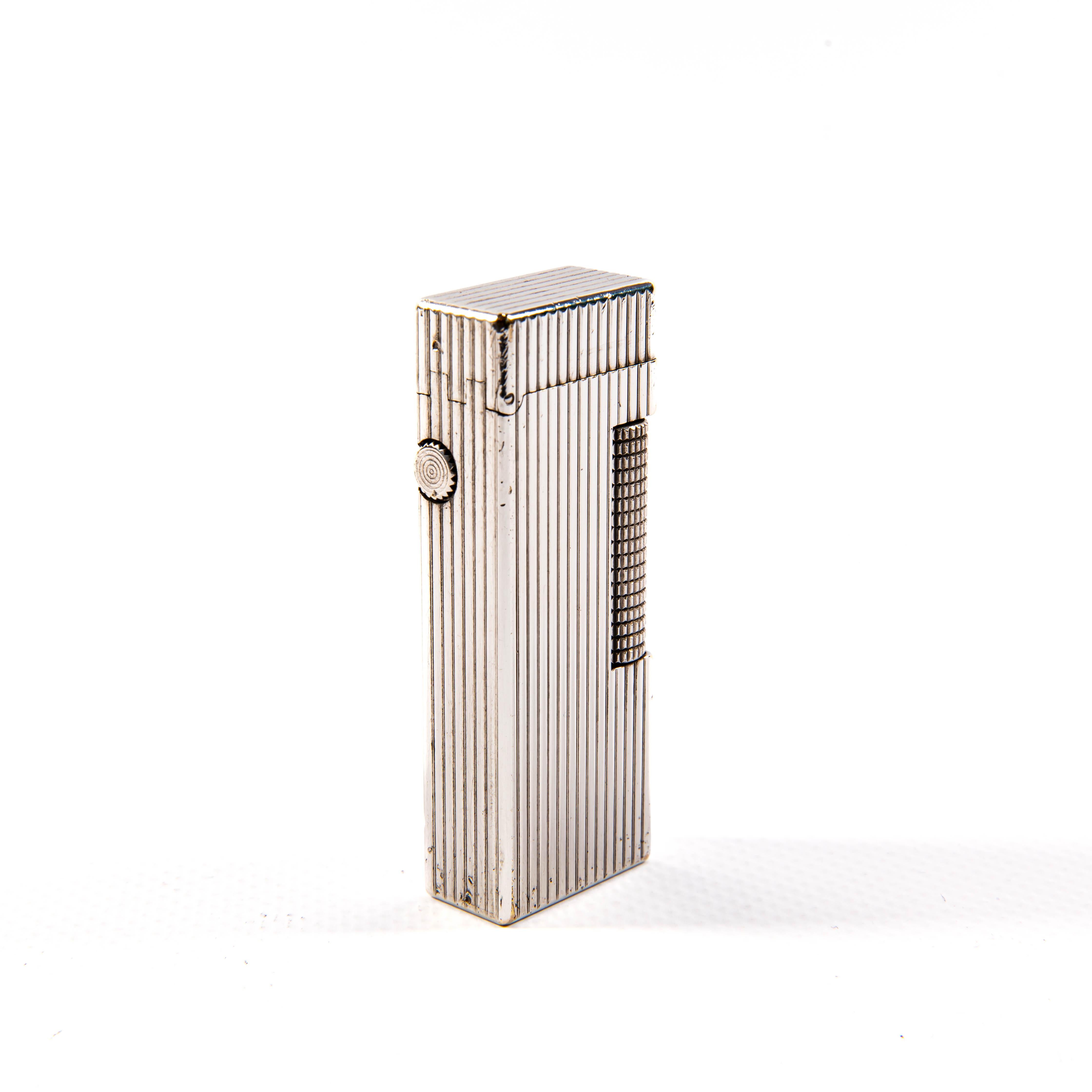 Vintage Silver Plated DUNHILL Rollagas Lighter Lines 1970s 1