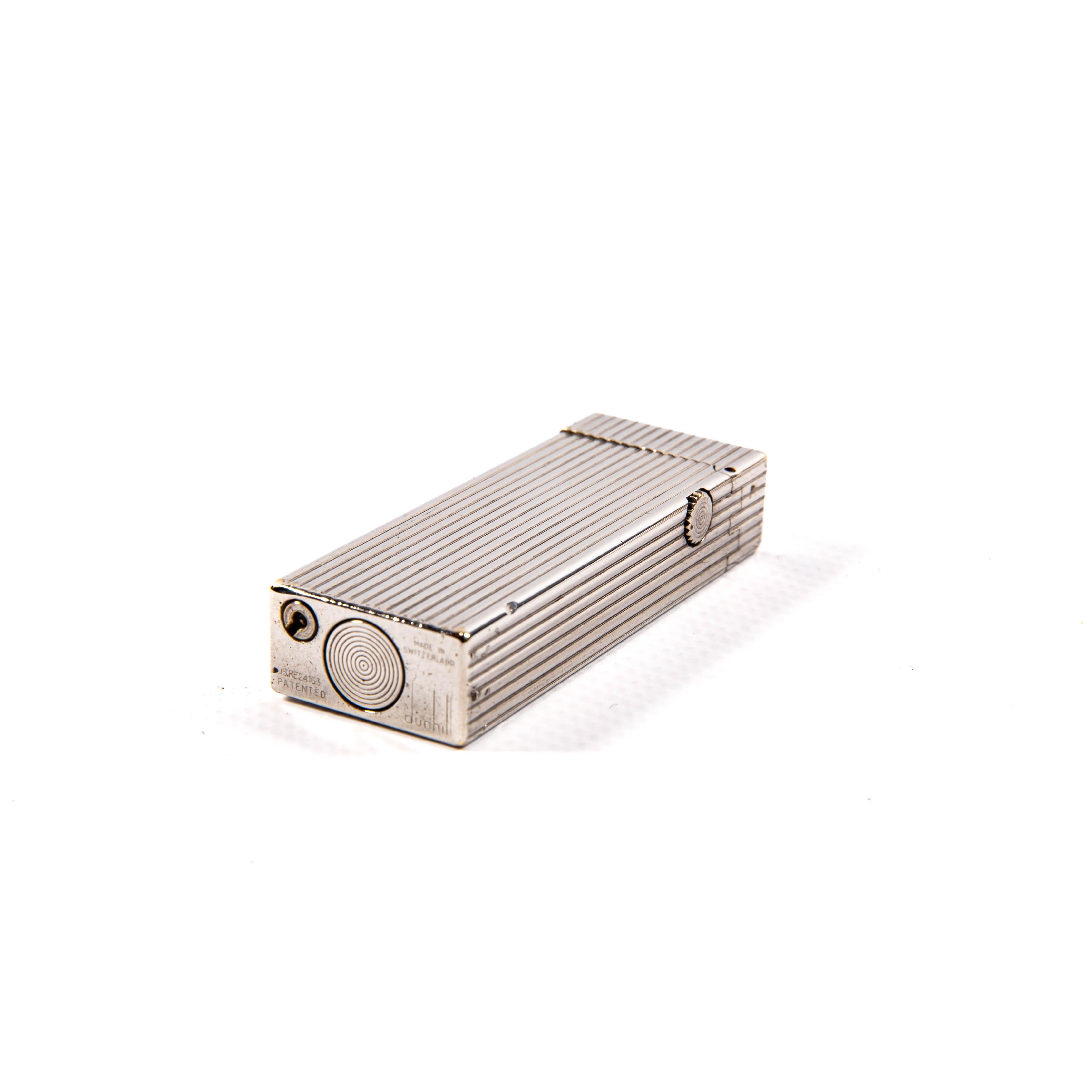 Vintage Silver Plated DUNHILL Rollagas Lighter Lines 1970s 5