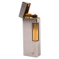 Vintage Silver Plated Dunhill Rollagas Feuerzeug Satin 1983