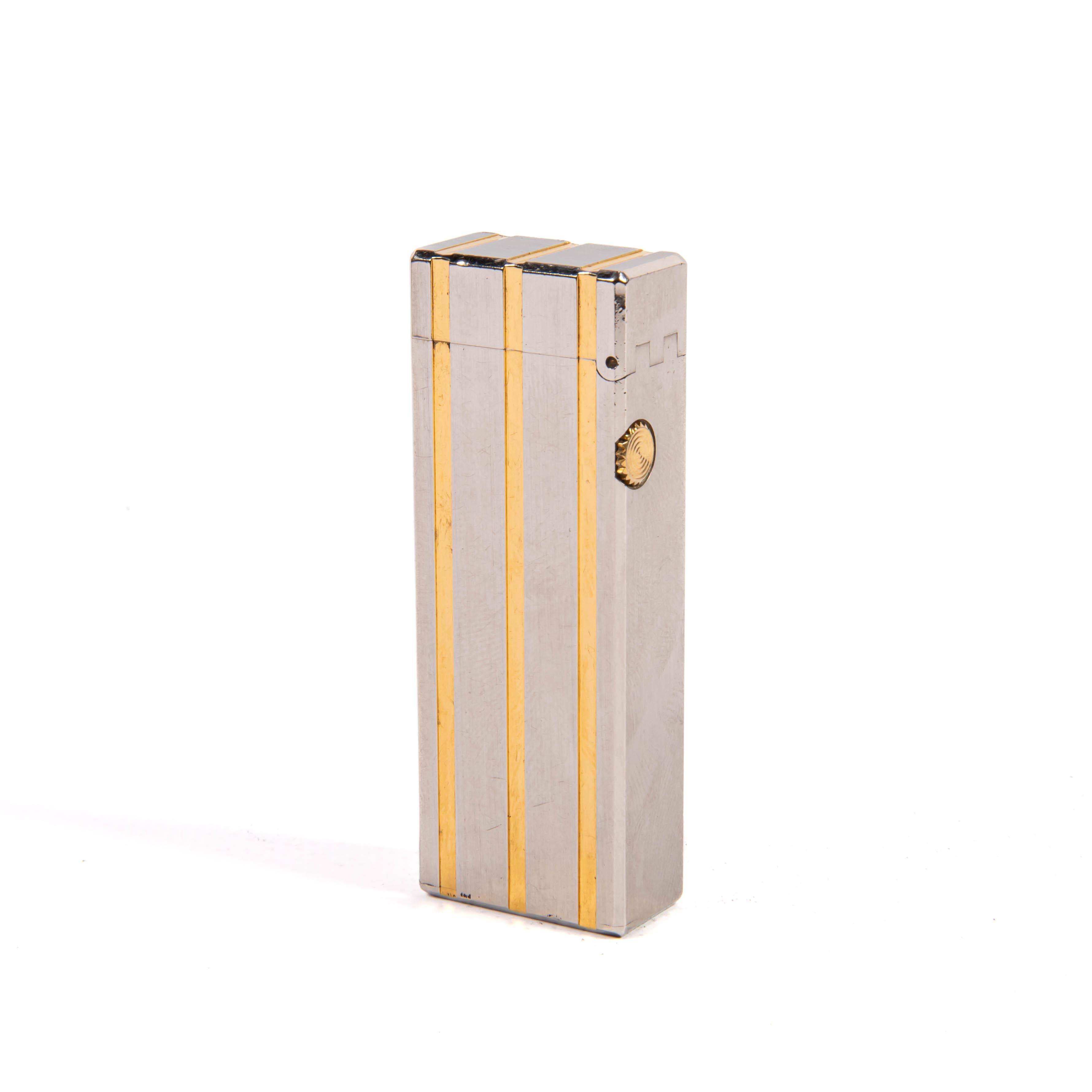 da uomo o donna A. Silver placcato d'argento DUNHILL Rollagas Accendino Satin 1989 in vendita