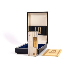 Vintage Silver Plated DUNHILL Rollagas Lighter Satin in Box 1985