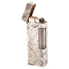 Vintage Silver Plated Dunhill Rollagas "Silk" Lighter 1970s