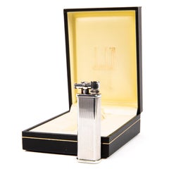 Vintage Silver Plated Dunhill Sylphide Lighter in Box 1980s