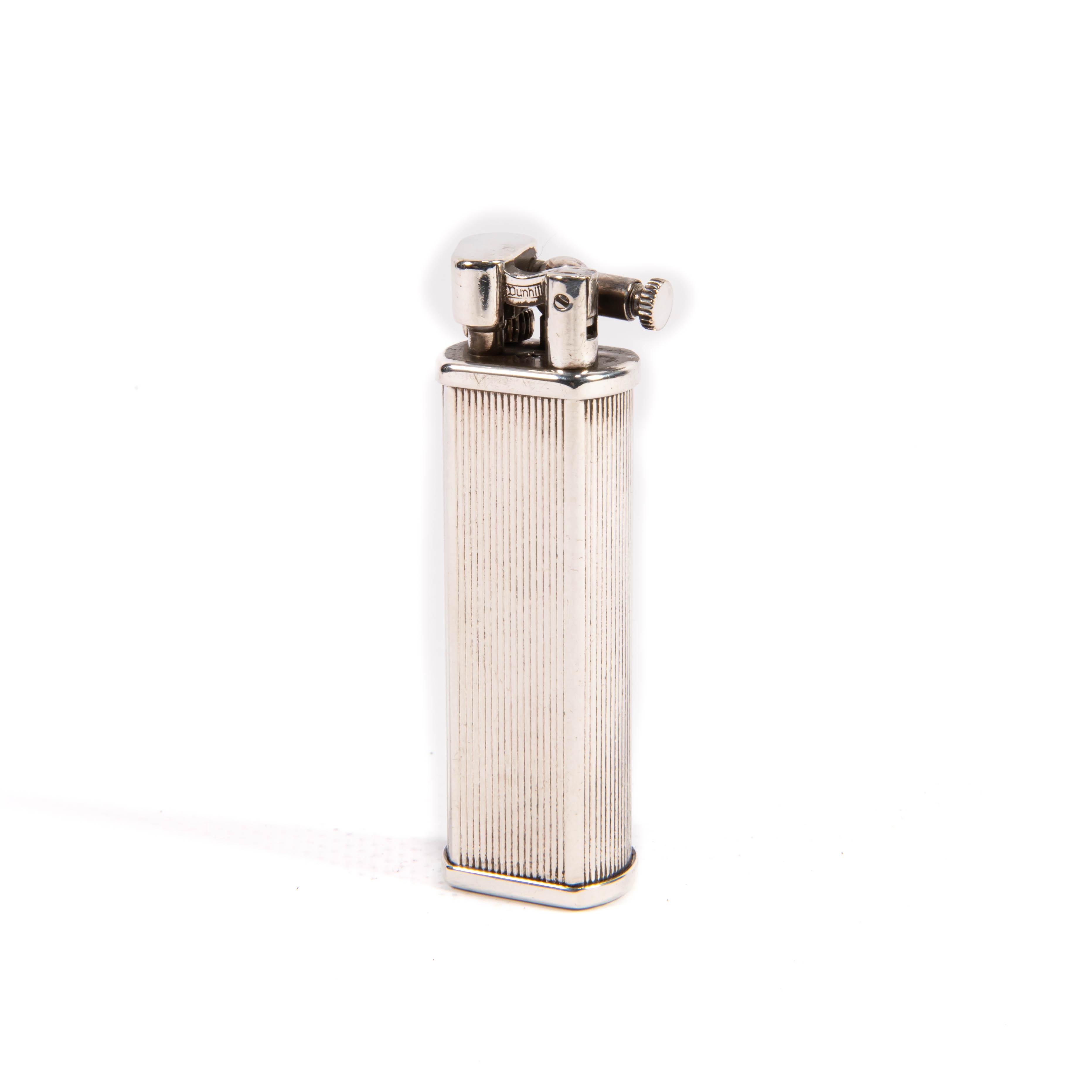 Vintage Silver Plated DUNHILL Sylphide Lines Lighter 1970s Unisexe en vente