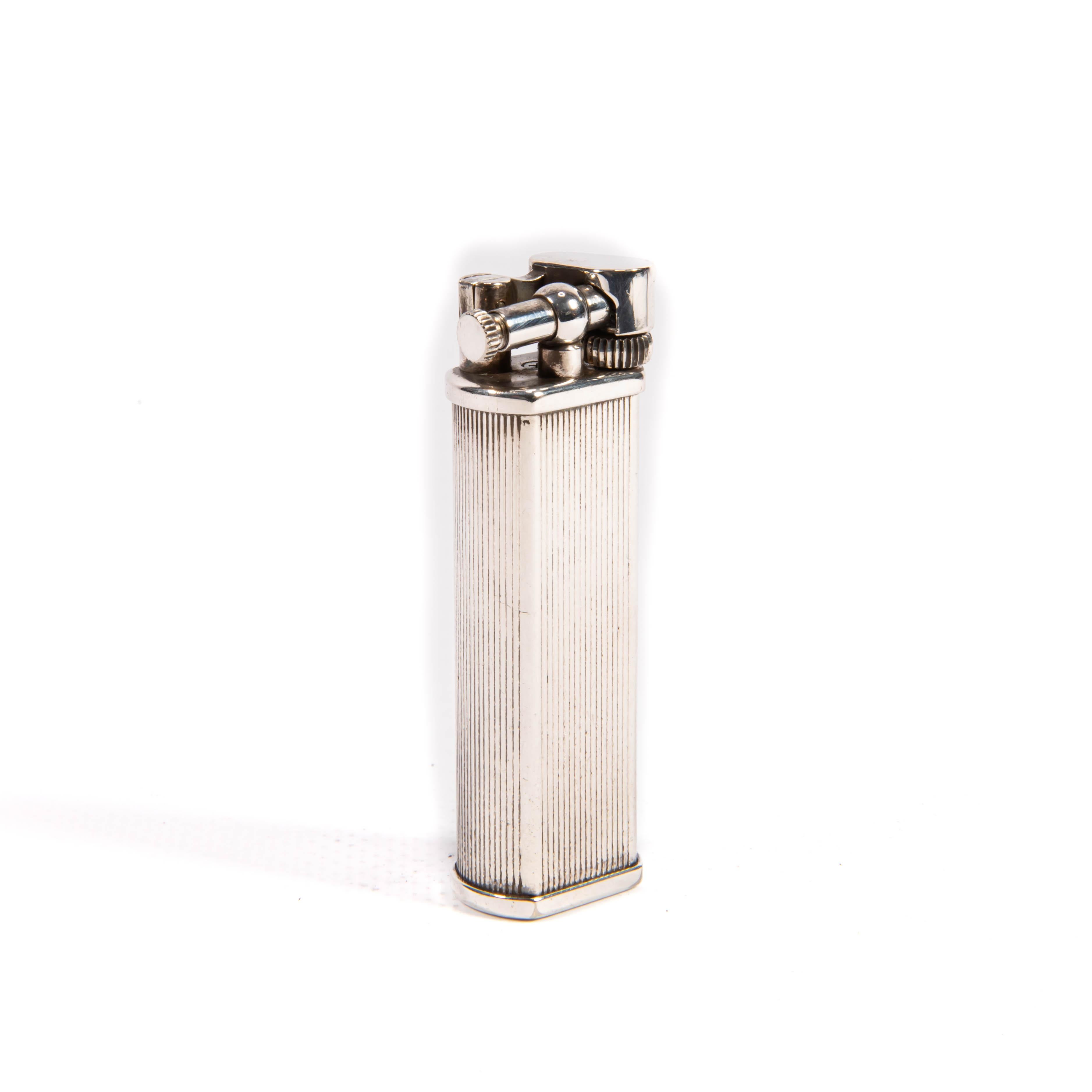 Vintage Silver Plated DUNHILL Sylphide Lines Lighter 1970s en vente 1