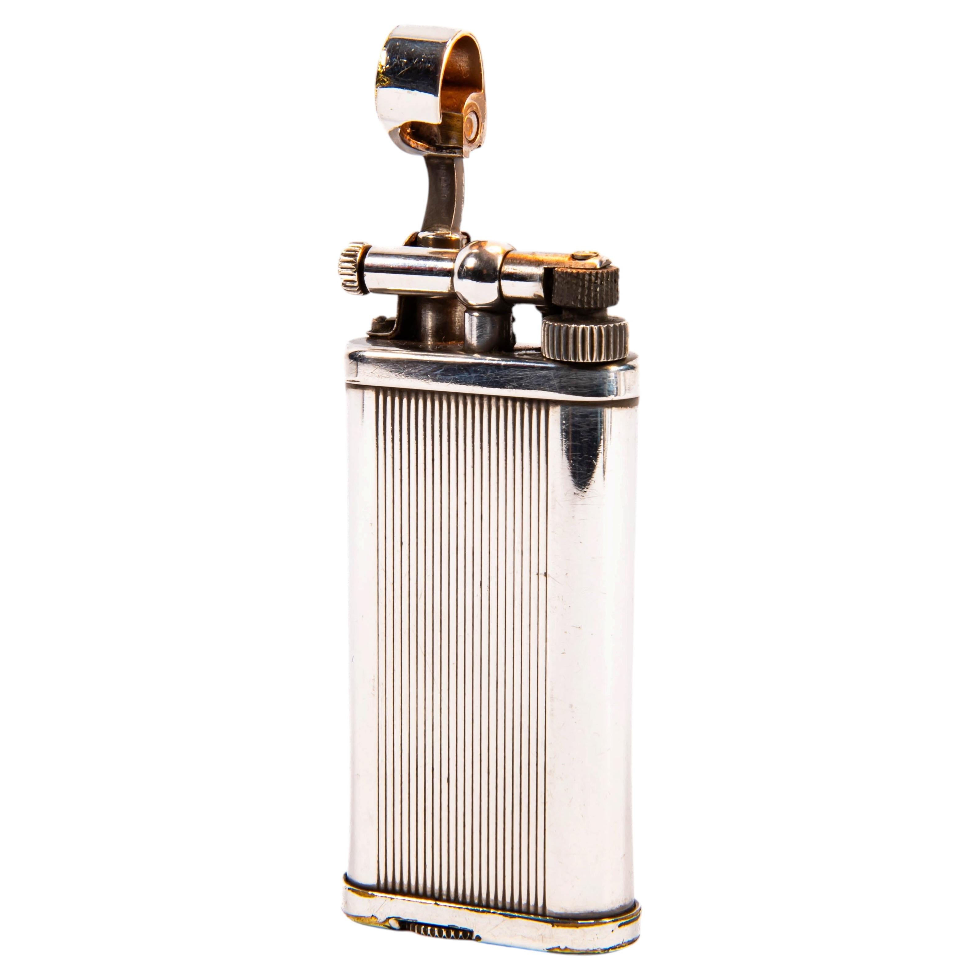 Vintage Silver Plated Dunhill Unique Lighter 1990s