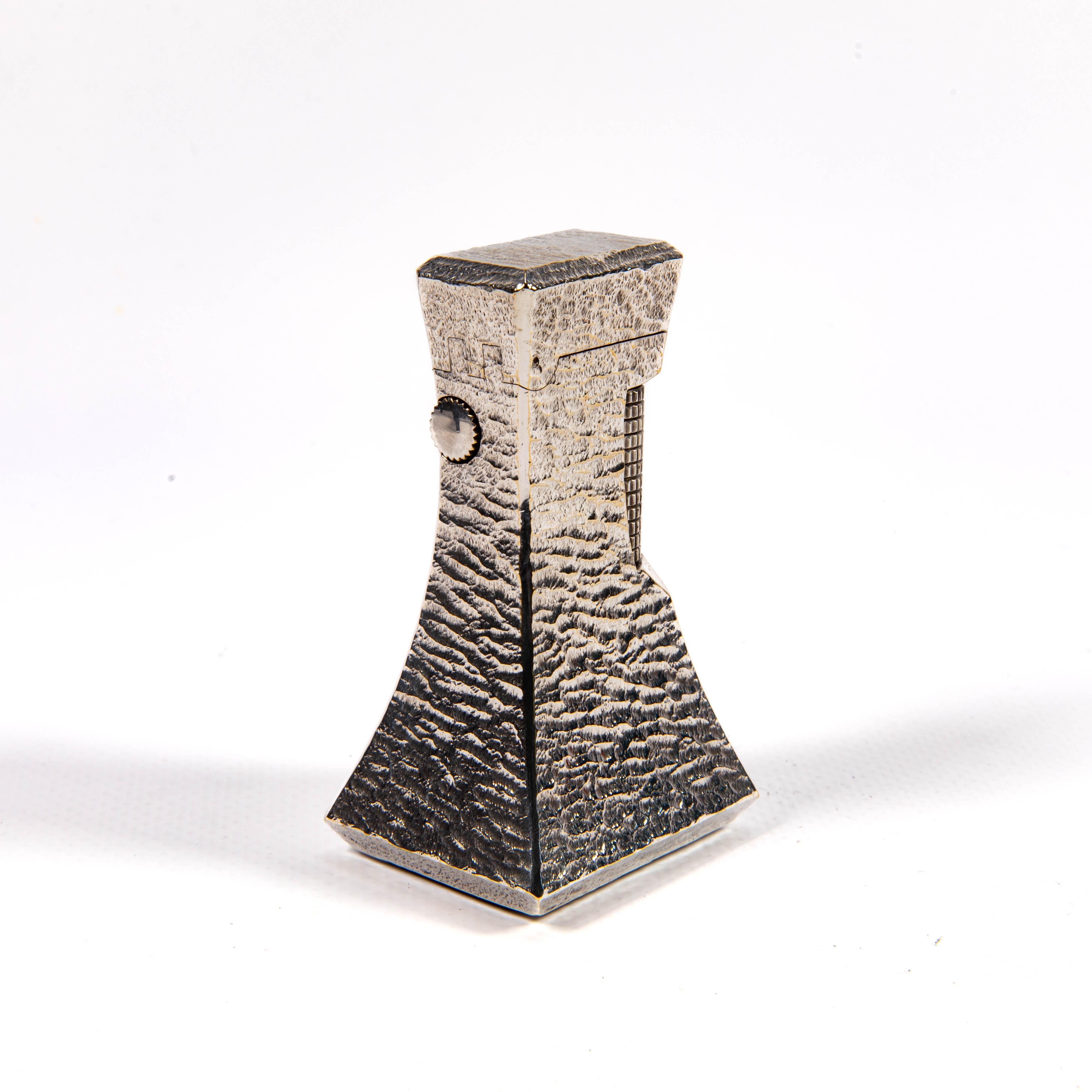 Accendino d'epoca placcato in argento DUNHILL Wheatsheaf 1970s in vendita 1