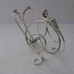 Vintage Silver Plated Elkington Wine Bottle Holder / Pourer - 1964