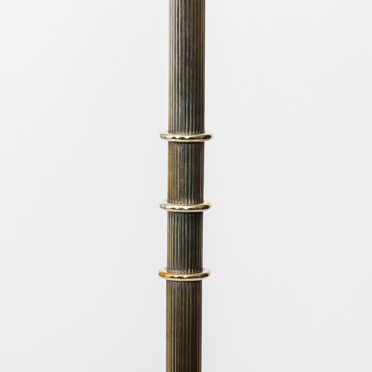 Mid-Century Modern Vintage Silver Plated Floor Lamp For Sale