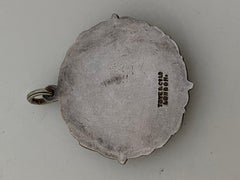 Vintage Silver Plated Football Medal Pendant