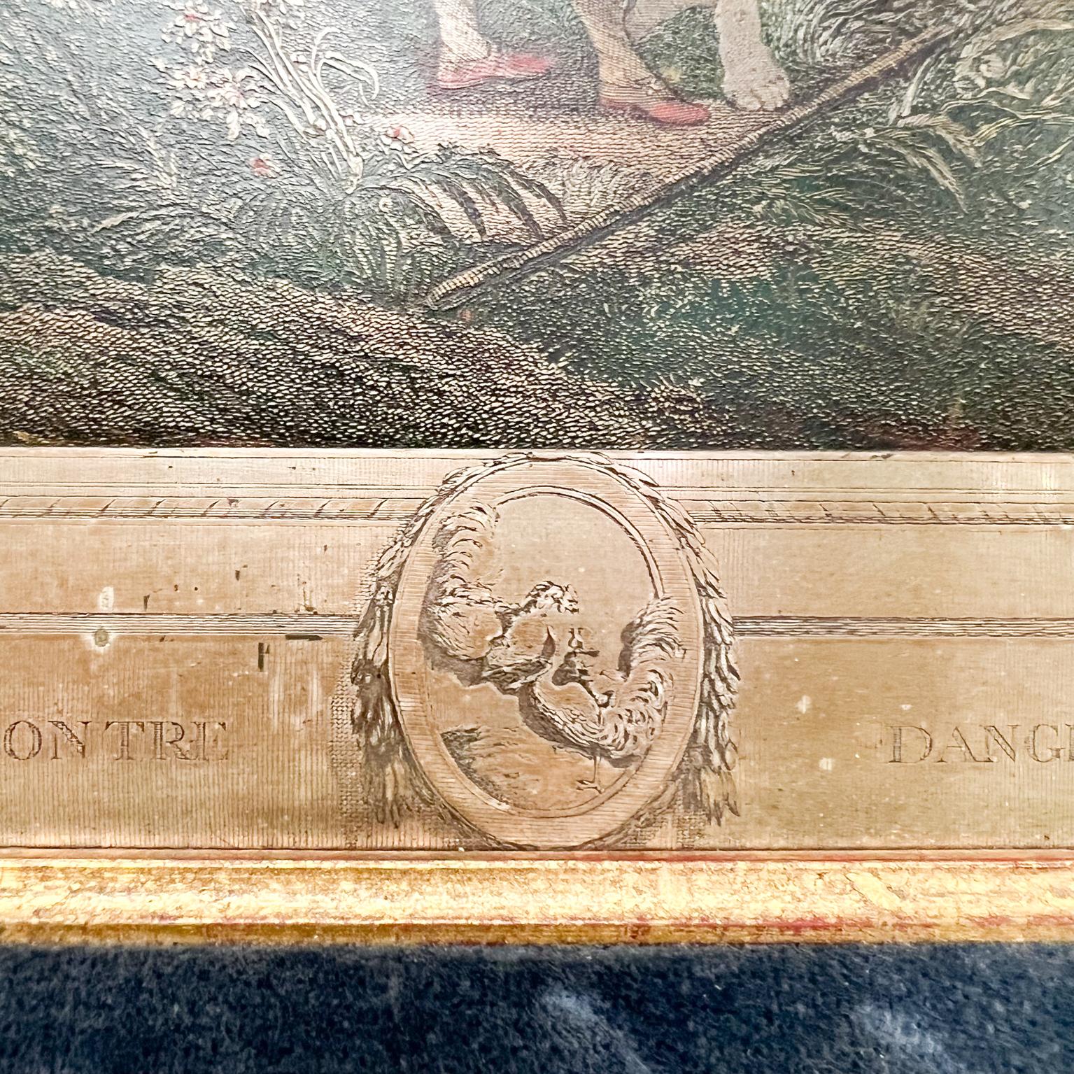 Vintage Silver-plated French Art Etching: La Rencontré Dangereuse For Sale 5