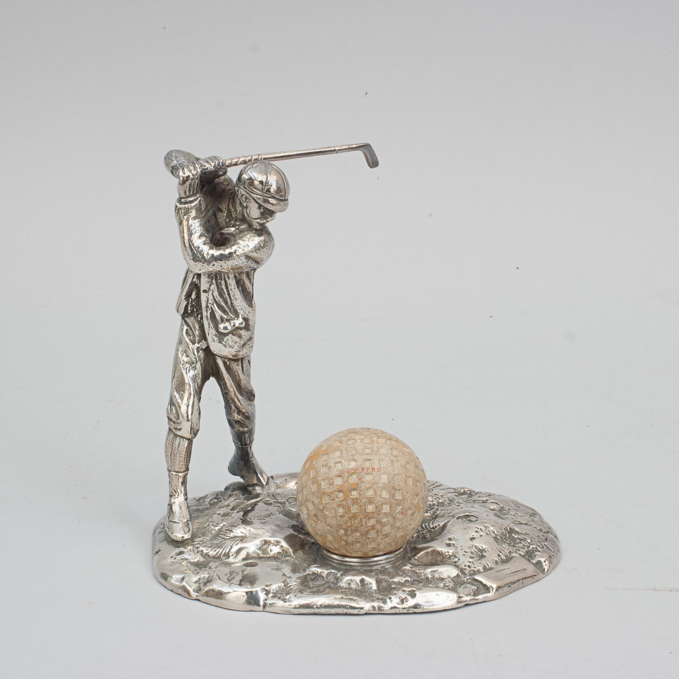 Vintage Silver Plated Golf Trophy For Sale 5