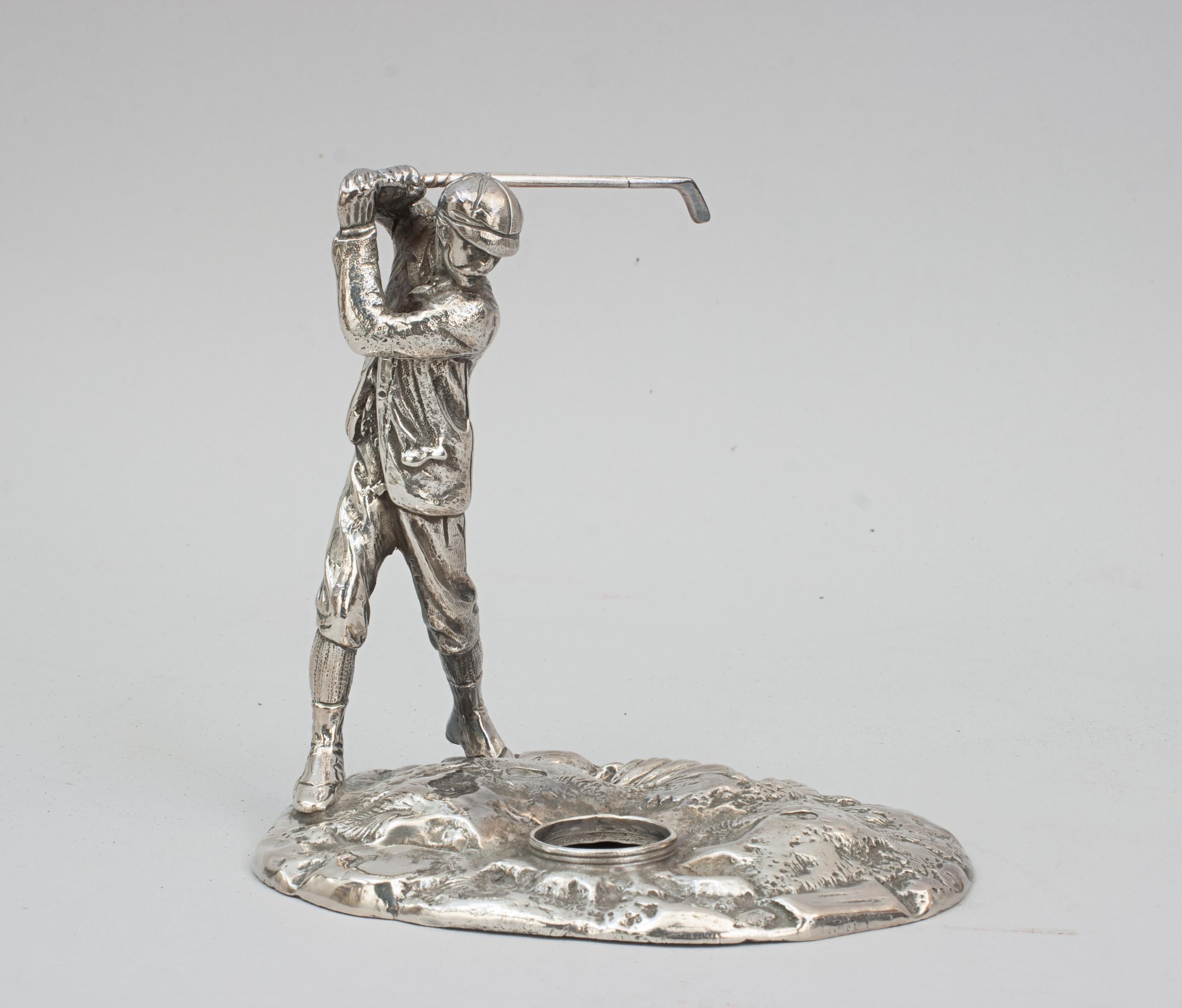 19th Century Vintage Silver Plated Golf Trophy For Sale