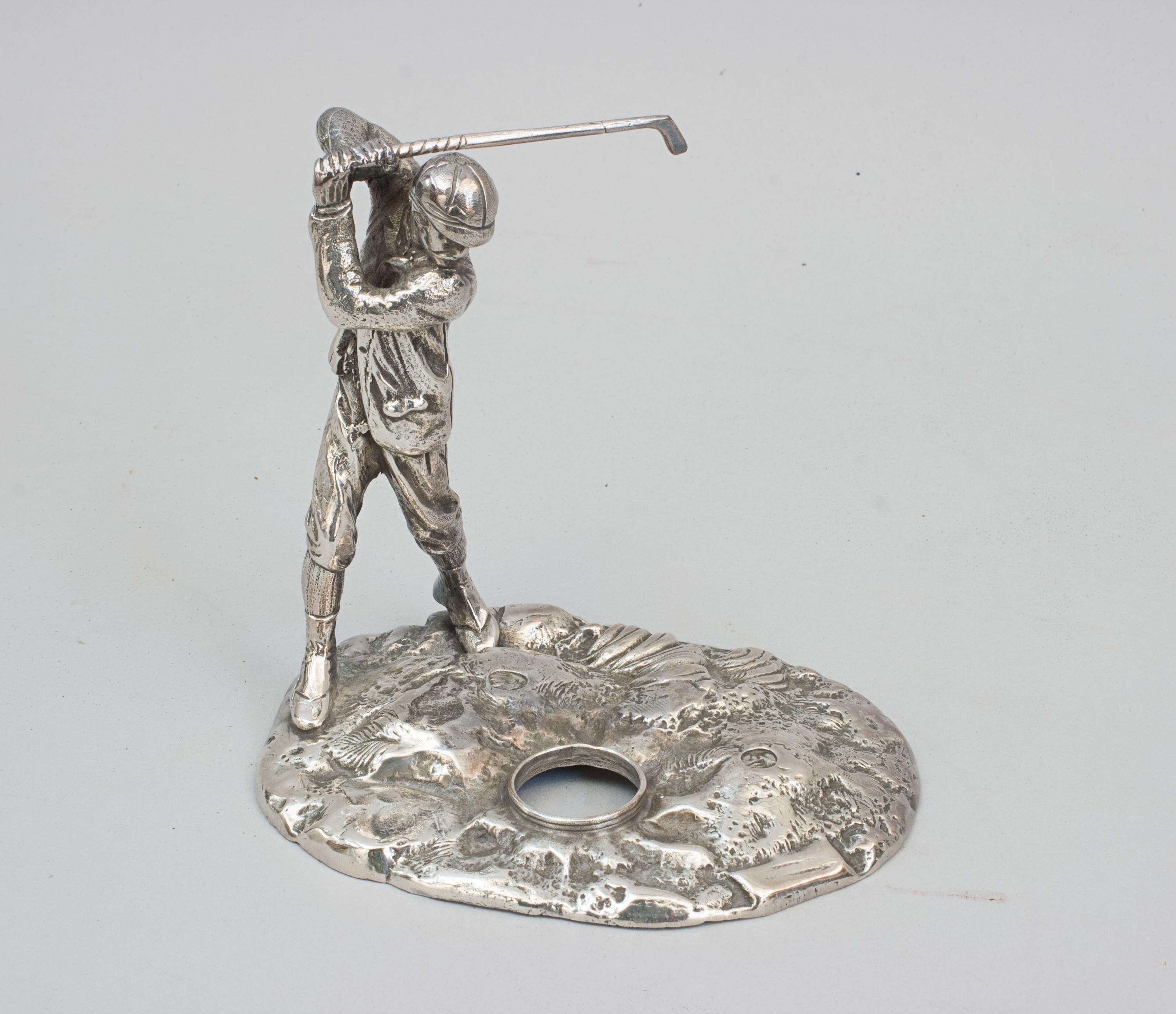 Vintage Silver Plated Golf Trophy For Sale 1