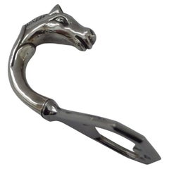 Vintage Silver Plated Hermes, Paris - Horse / Equestrian Bottle Opener c.1980