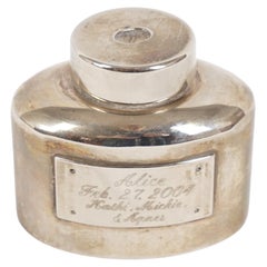 Vintage Silver Plated Inkwell, Scotland, 1970