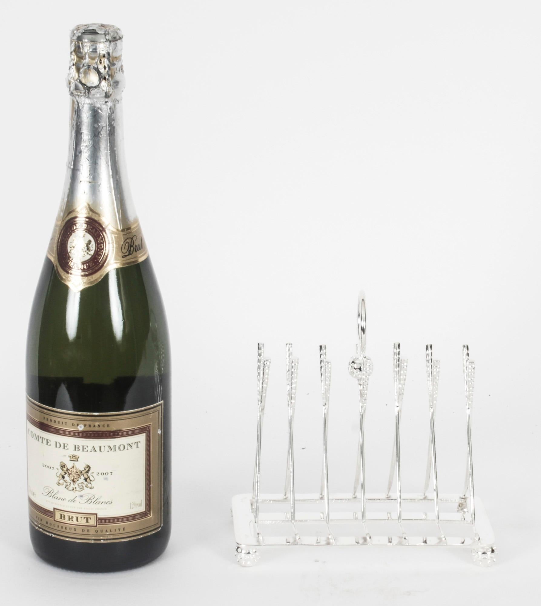 Vintage Silver Plated Letter Toast Rack Crossed Golf Clubs 20th Century en vente 7