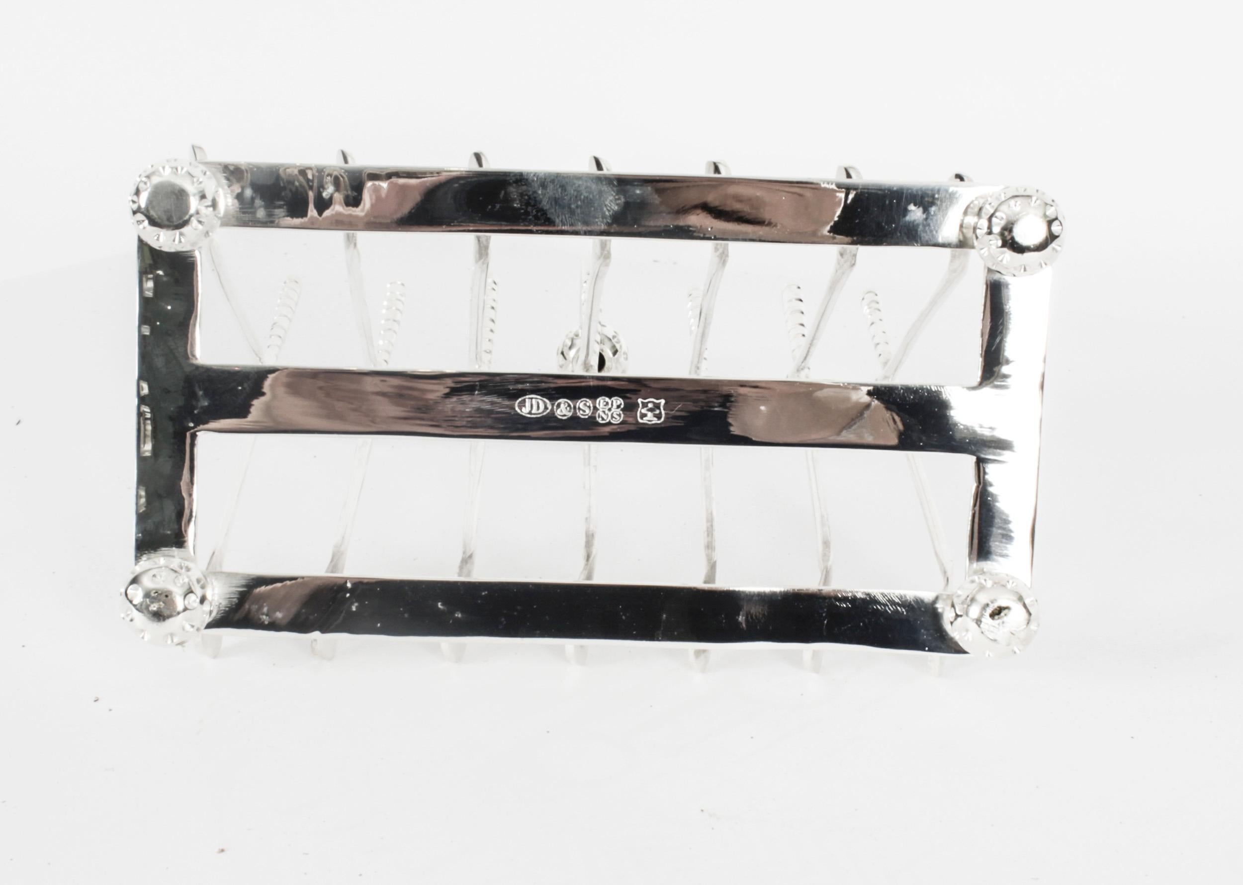 Vintage Silver Plated Letter Toast Rack Crossed Golf Clubs 20th Century en vente 8