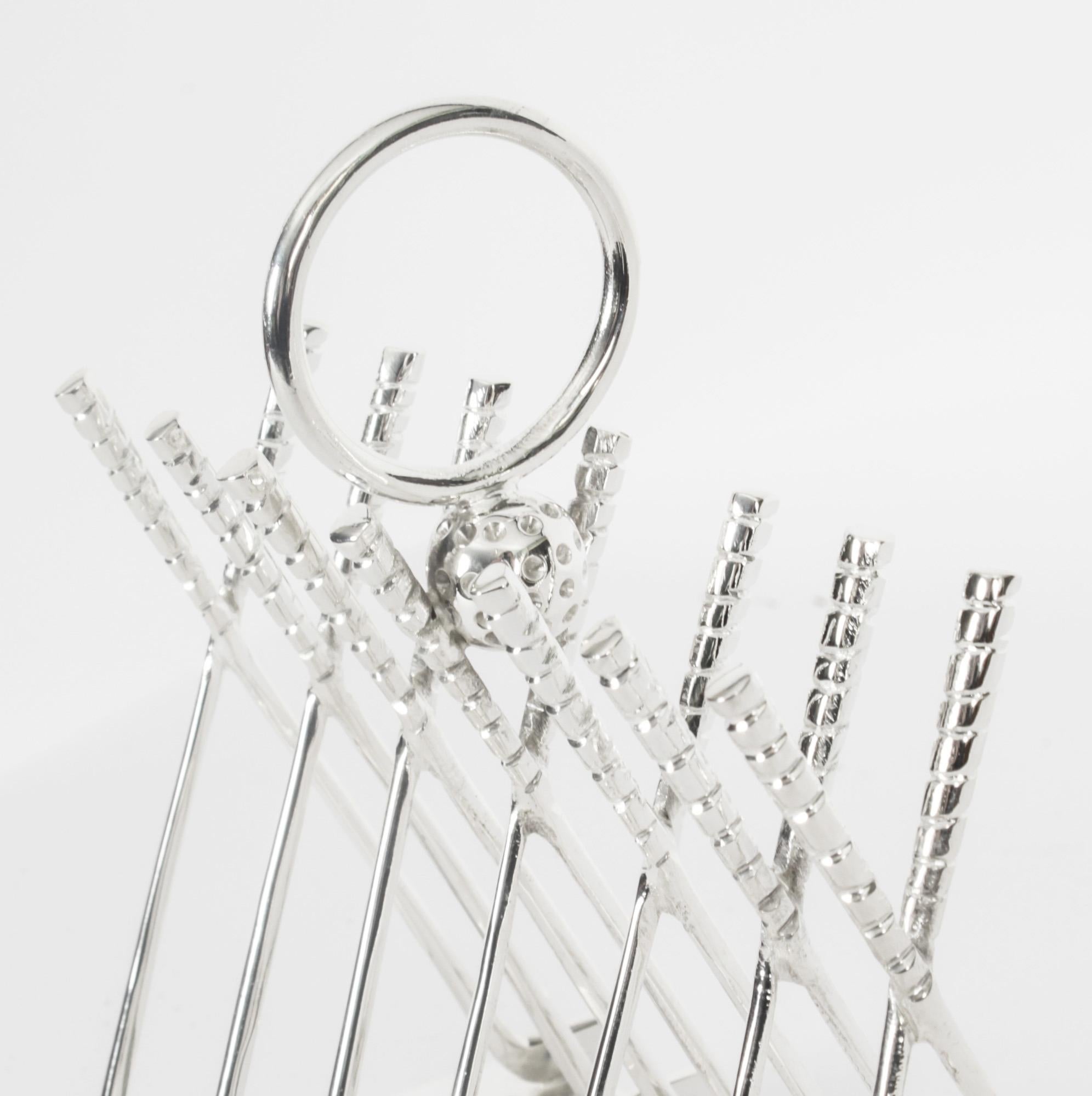 Vintage Silver Plated Letter Toast Rack Crossed Golf Clubs 20th Century Bon état - En vente à London, GB