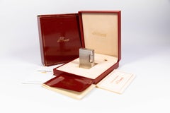 Vintage Silver Plated Ligne 1 BR ST Dupont Lighter Full Set