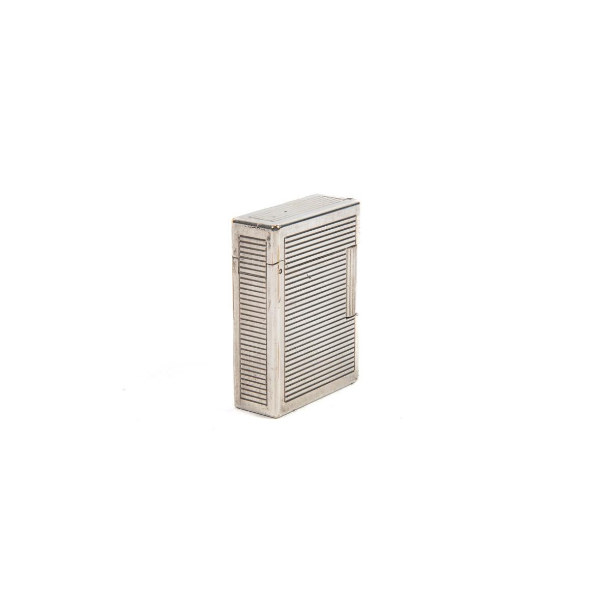 Vintage Silver Plated Ligne 1 ST Dupont Lighter 1970s In Good Condition In DELFT, NL