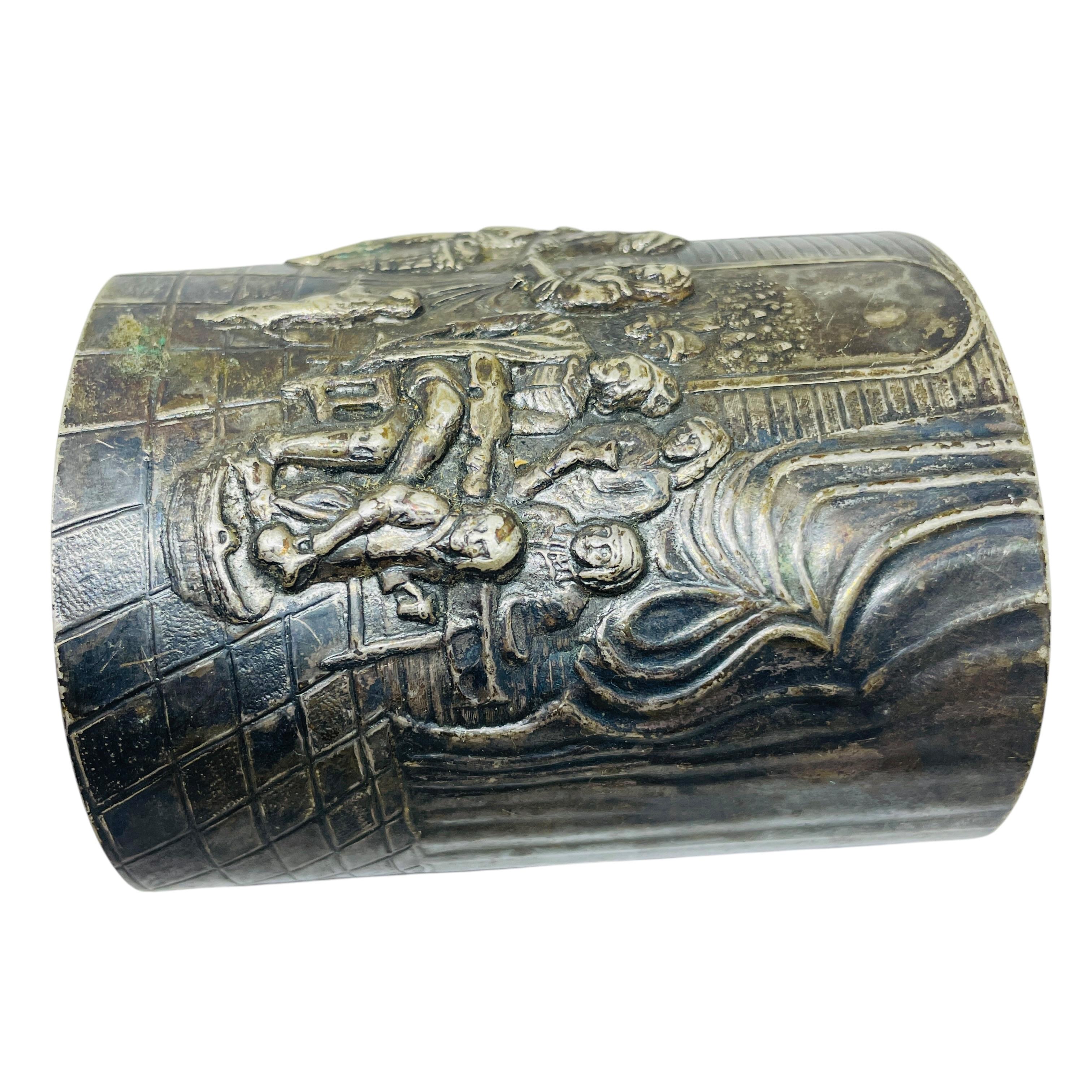 Vintage silver plated made in DENMARK massive wide cuff bracelet Pour femmes en vente