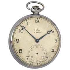 Versilberte mechanische Taschenuhr aus Kleid