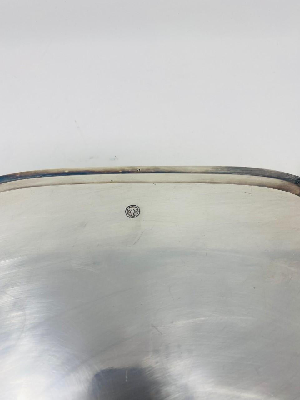 Vintage Silver Plated Menorah Tray with Handles Made in England 1