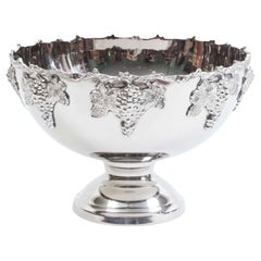 Retro Silver Plated Monteith Punch Bowl Champagne Cooler 20th C
