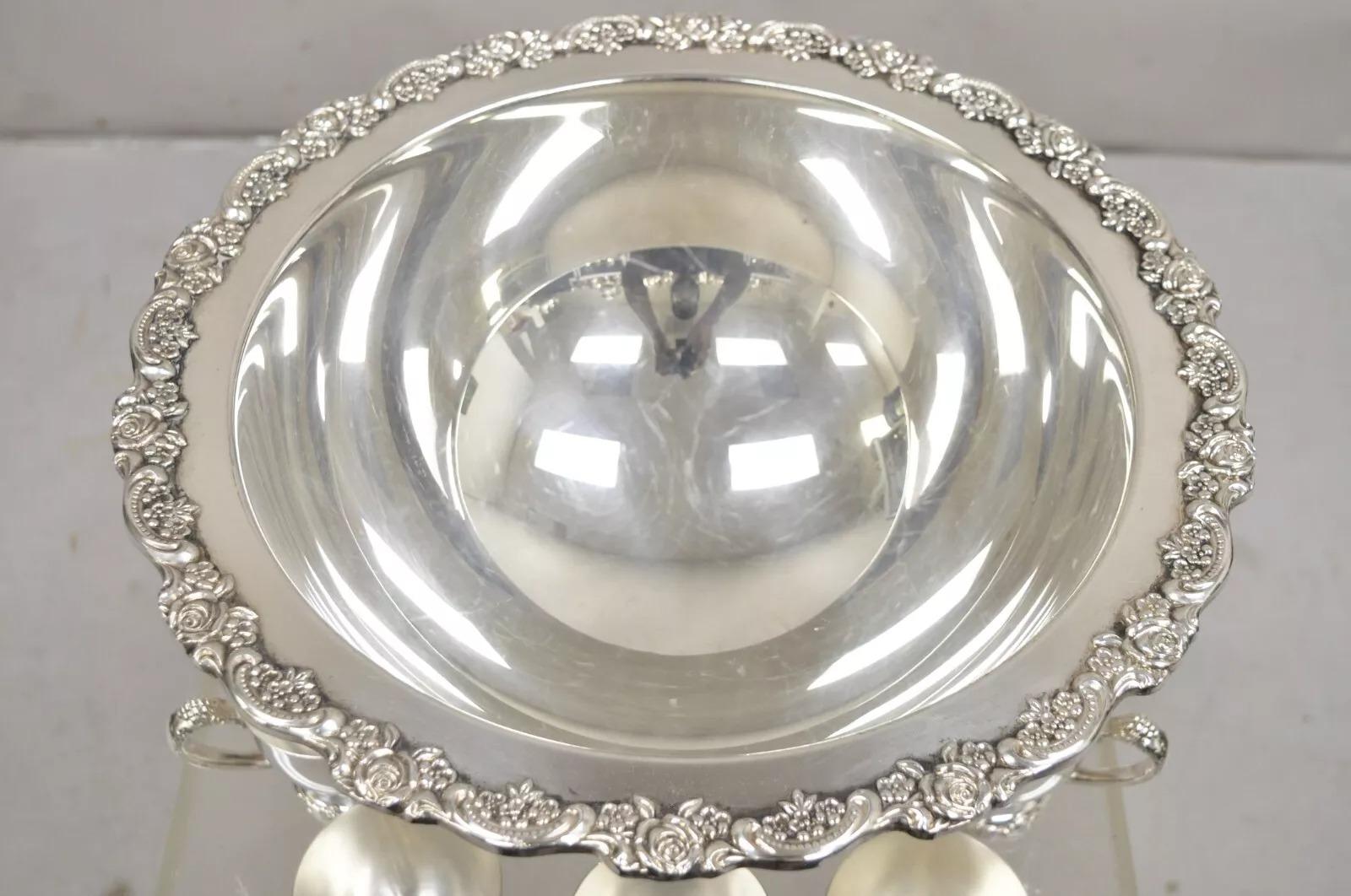 XX secolo Set di 10 tazze a mezzaluna Oneida placcate in argento d'epoca - Set da 11 pezzi in vendita