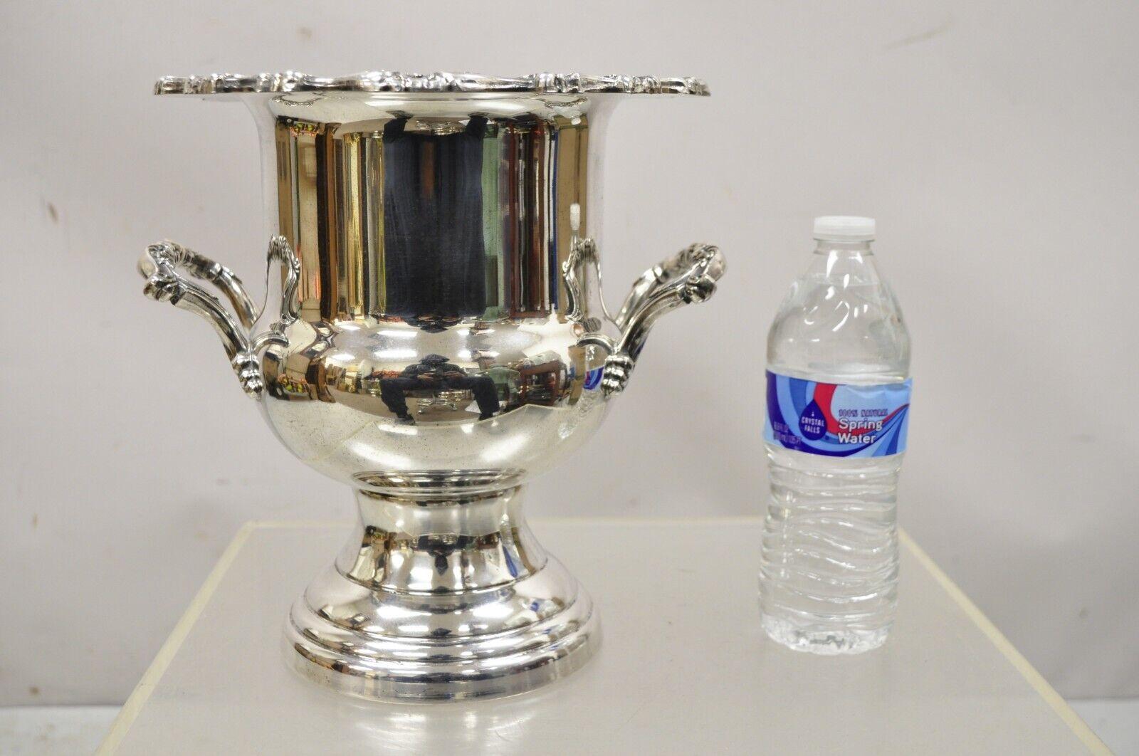 Vintage Silver Plated Oneida Trophy Cup Regency Style Champagne Wine Ice Bucket. Item features the original stamp. Circa Mid to Late 20th Century. Measurements: 10.25