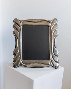 Vintage Silver Plated Picture Frame, Art Deco Design, 1970s