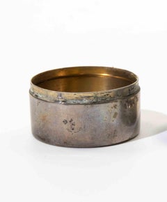Vintage Silver-Plated Round Trinket or Vanity Box, 1960s