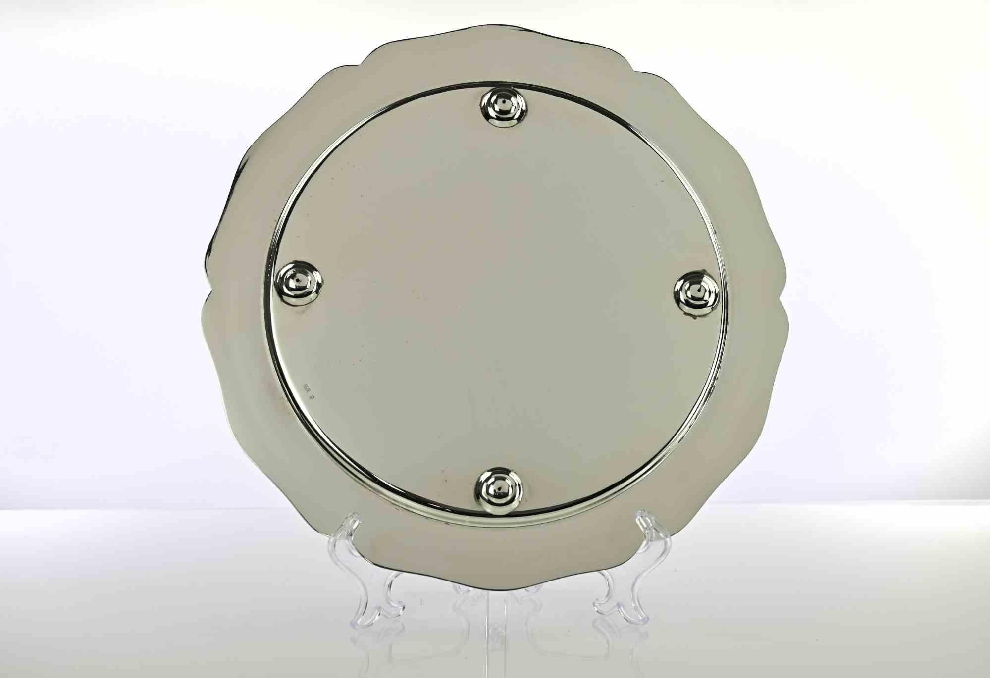 Assiette de service vintage en métal argenté réalisée en Italie dans les années 1970.

Excellent état.