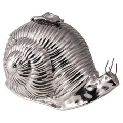 Secchiello per ghiaccio a chiocciola placcato in argento vintage di Teghini, Italia, Circa 1970