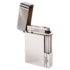 Vintage Versilbertes S.T. DUPONT Gatsby-Leuchte 1990er Jahre