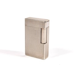Vintage Silver Plated S.T. DUPONT Ligne 1 BR Regular Lighter 1980s