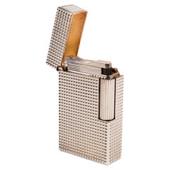 Vintage Silver Plated S.T. DUPONT Ligne 1 BR Regular Lighter 1980s