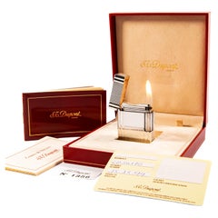 Vintage Silver Plated S.T. DUPONT Ligne 1 BR Small Lighter in Box 1999