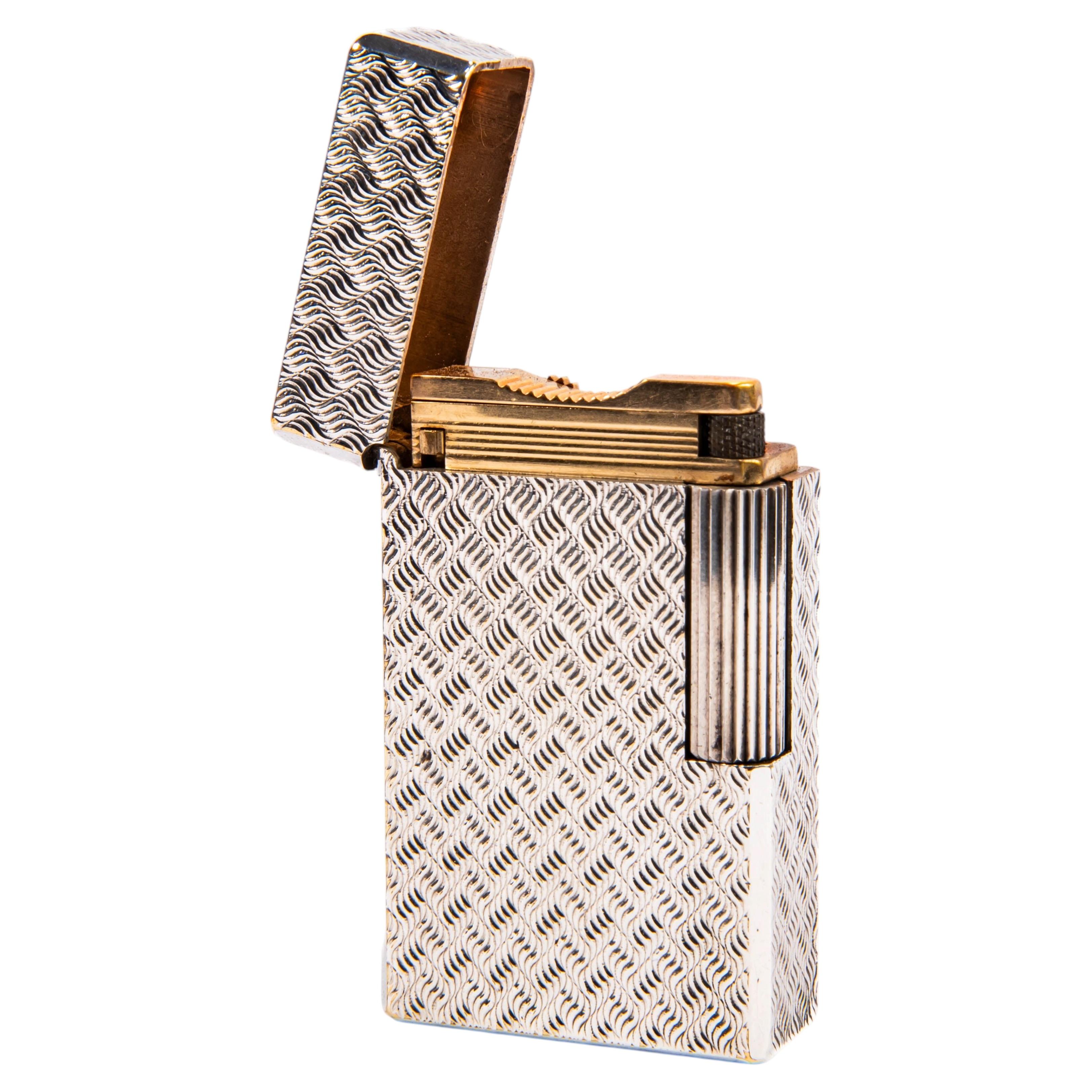 Vintage Silver Plated S.T. Dupont Ligne 1 BS Regular Lighter Hermès 1960s