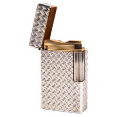 S.T. vintage chapado en plata Encendedor Dupont Ligne 1 BS Regular de Hermès, década de 1960