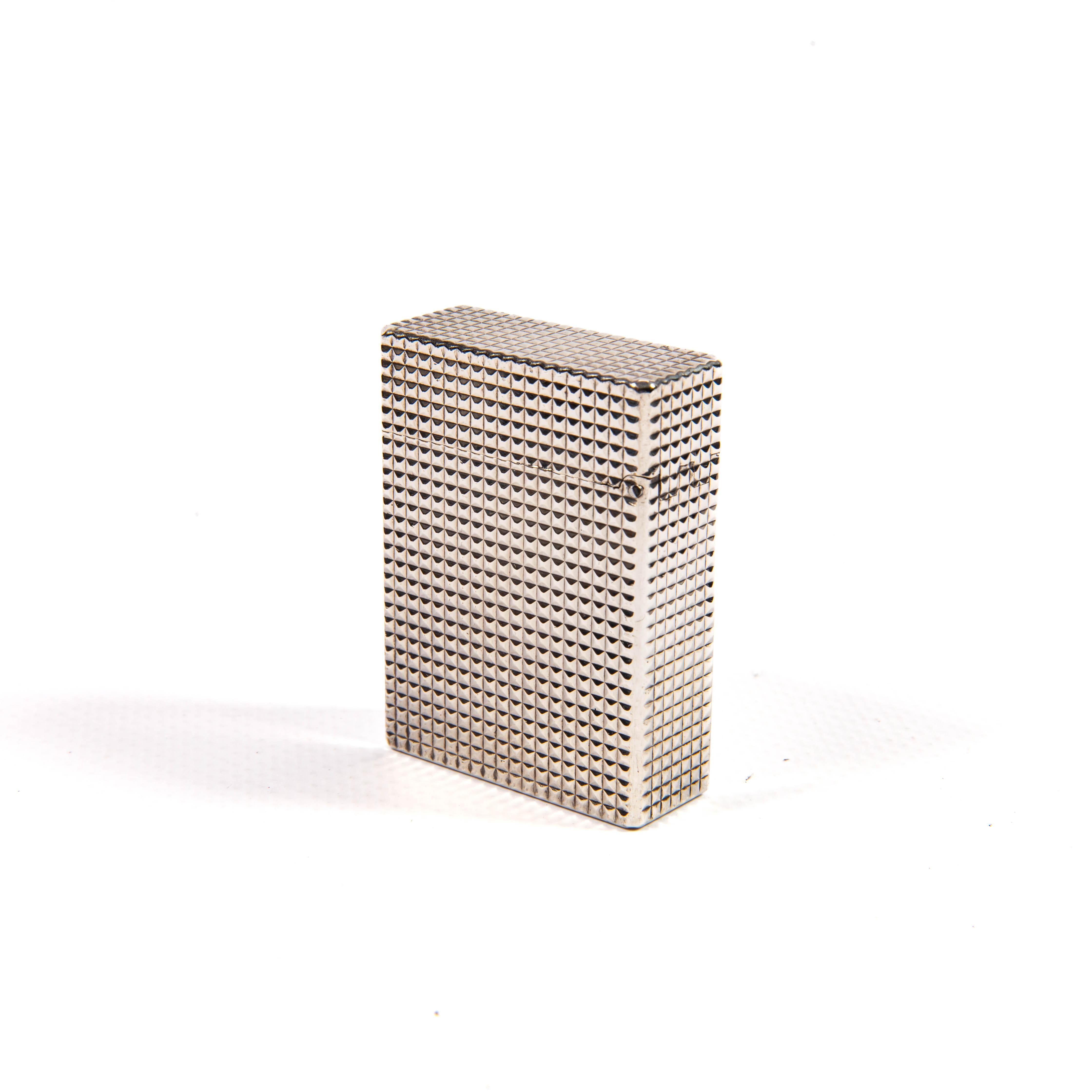 Vintage Silver Plated S.T. DUPONT Ligne 1 BS Petit briquet 1970 Unisexe en vente
